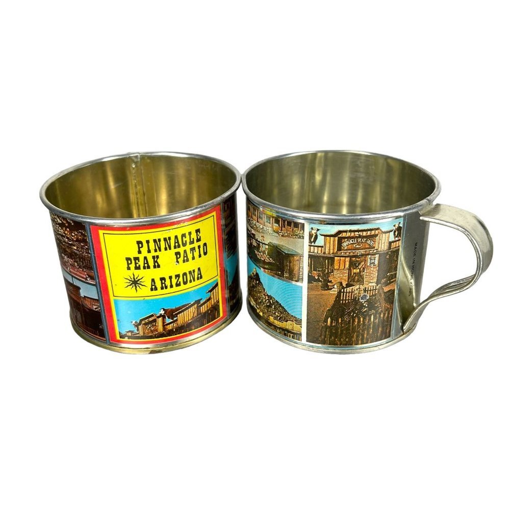 Vintage Pinnacle Peak Patio Metal Mug Set